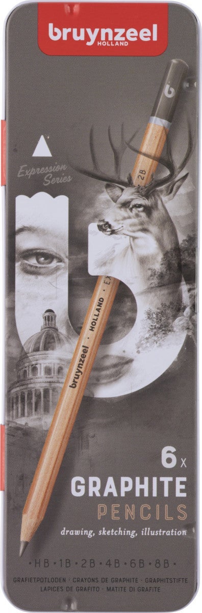 Blyant Bruynzeel Grå Sett 6Stk