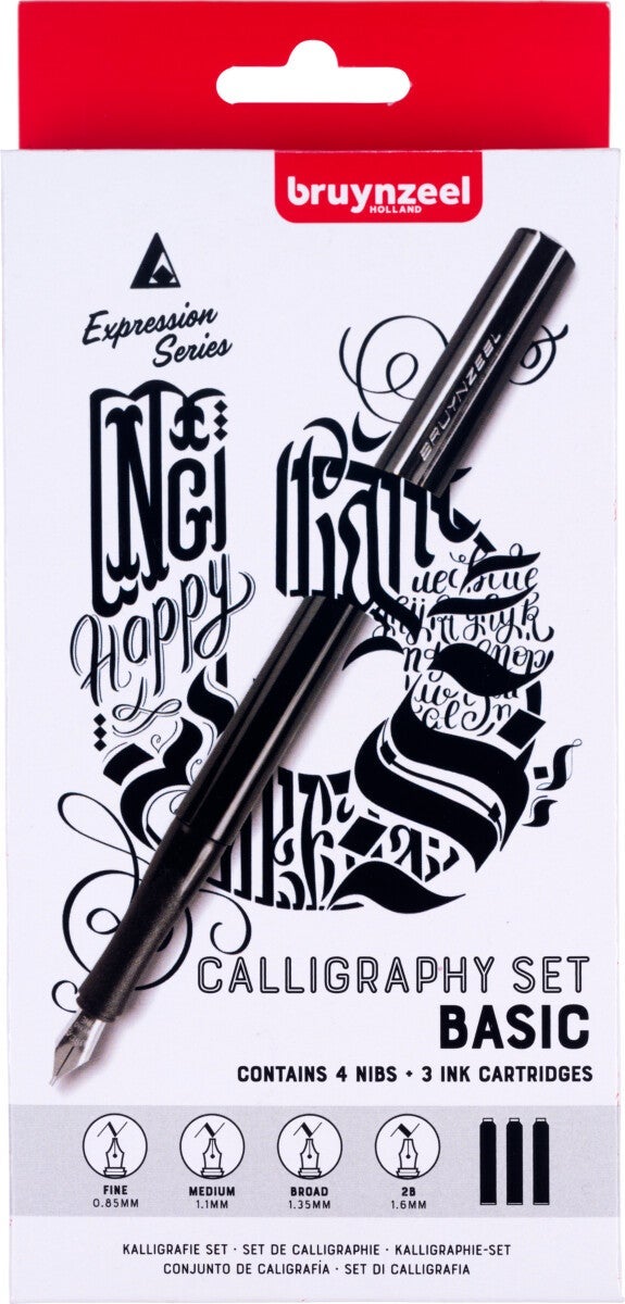 Kalligrafisett Bruynzeel m/8 deler
