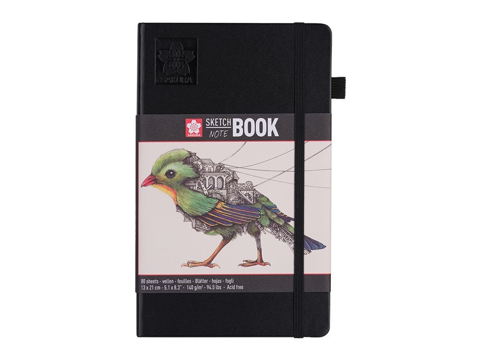 Skissebok m/strikk Sakura 13x21cm 140g