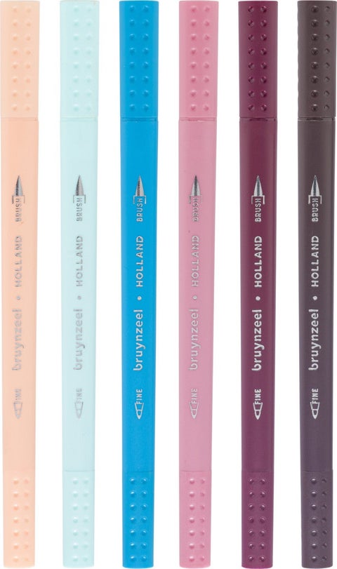 Fineliner Bruynzeel Brushpen Venice 6Stk