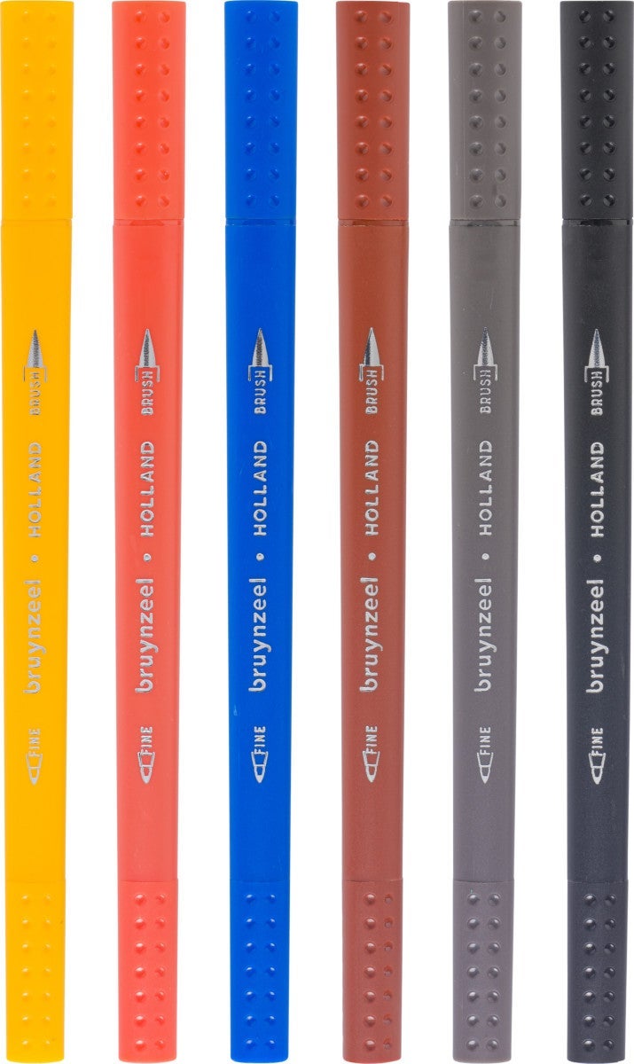 Fineliner Bruynzeel Brushpen Amster 6Stk