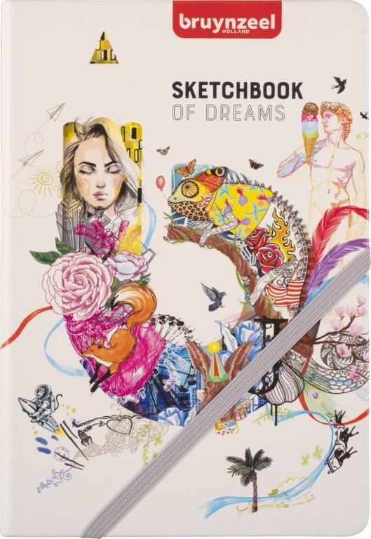 Skissebok m/strikk Bruynzeel 14,8x21cm 140g 80 Ark