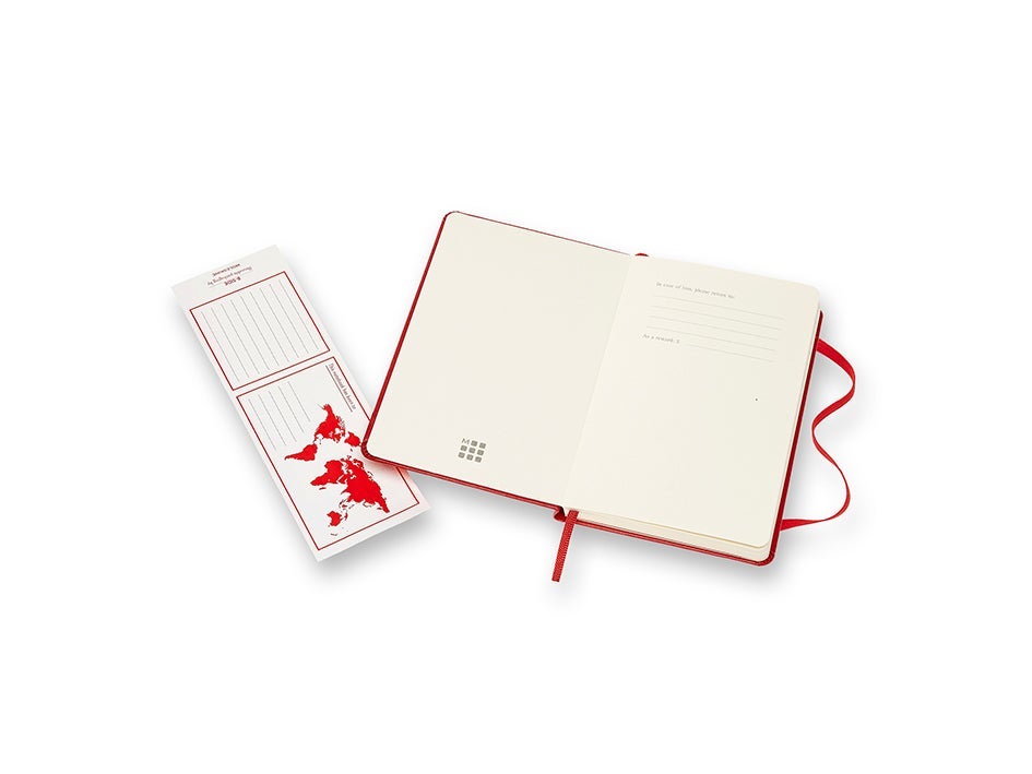 Moleskine Pocket Ruled Hardcover Notebook Scarlet Red