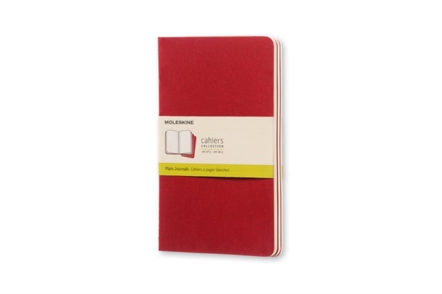 Moleskine Plain Cahier L - Red Cover (3 Set) - --