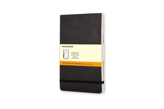 MOLESKINE REPORTER MYK LINJERT SORT L