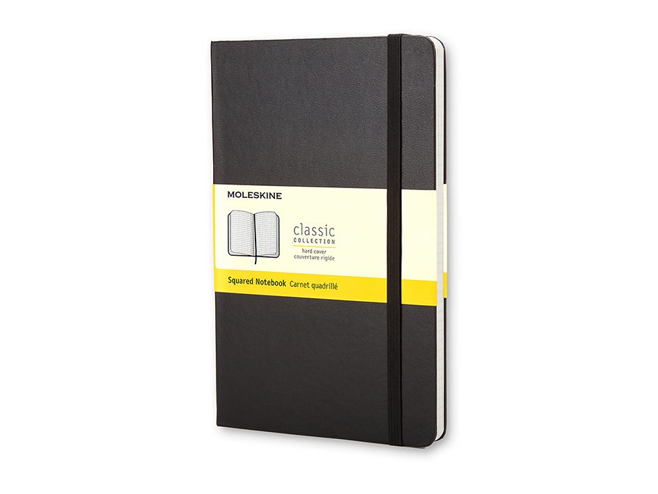 Moleskine Large Squared Hardcover Notebook Black - --