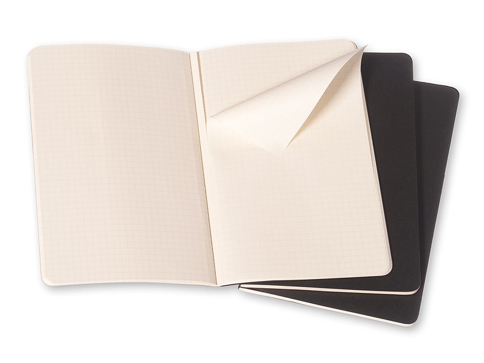 Notatbok Moleskine Ruter Sort Large (3)