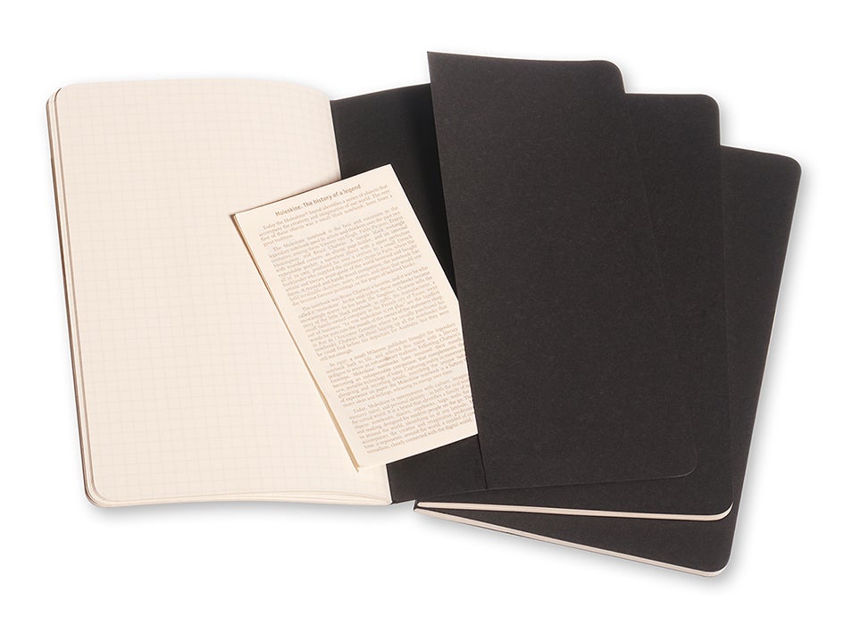 Notatbok Moleskine Ruter Sort Large (3)