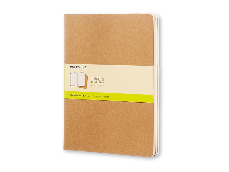 Moleskine Plain Cahier Xl - Kraft Cover (3 Set)