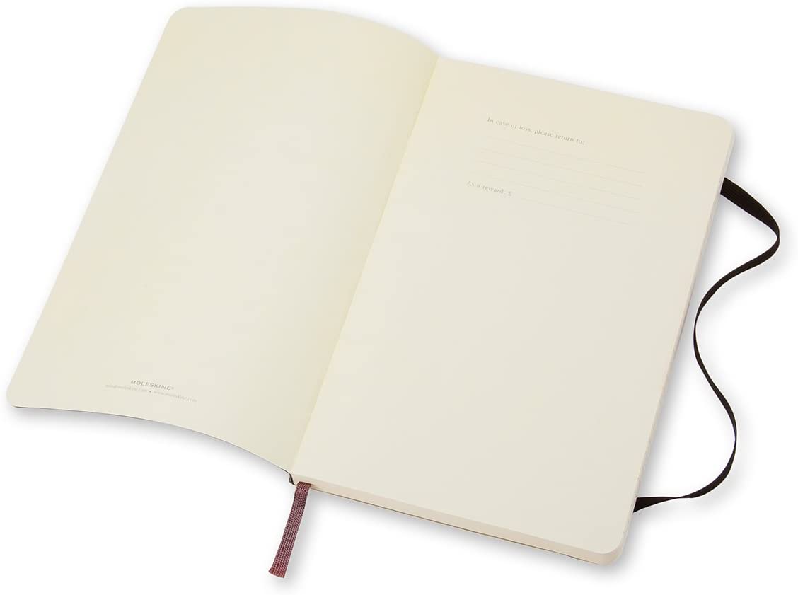 Moleskine Notatbok Myk Linjert Sort Pkt