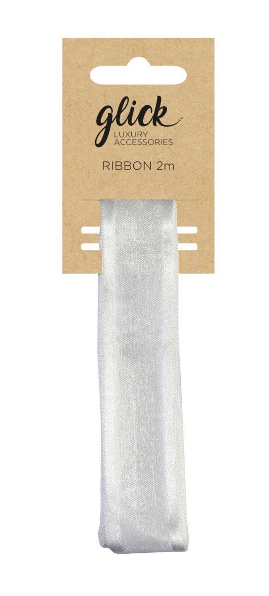 Silkebånd 2m White