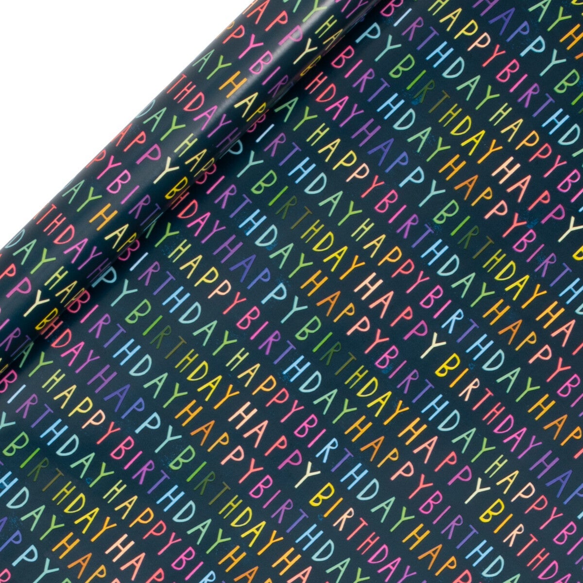 Gavepapir 4m H Bday Navy