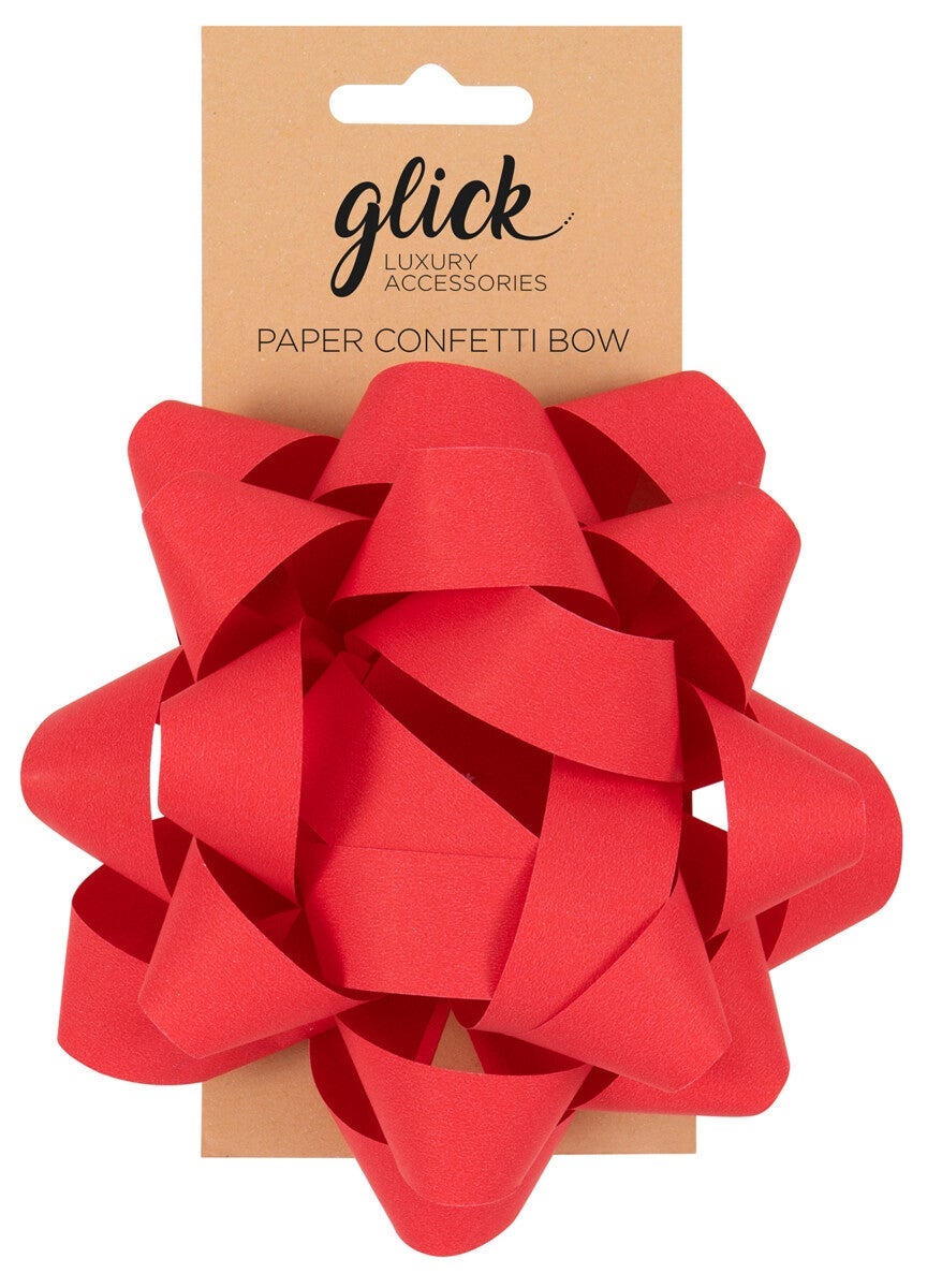 Rosett Papir Confetti Rød