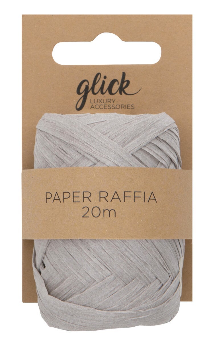 Gavebånd Paper Raffia 20m Grey