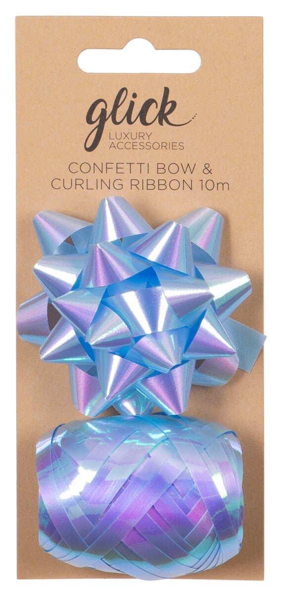 Rosett Og Gavebånd Irridescent Baby Blue