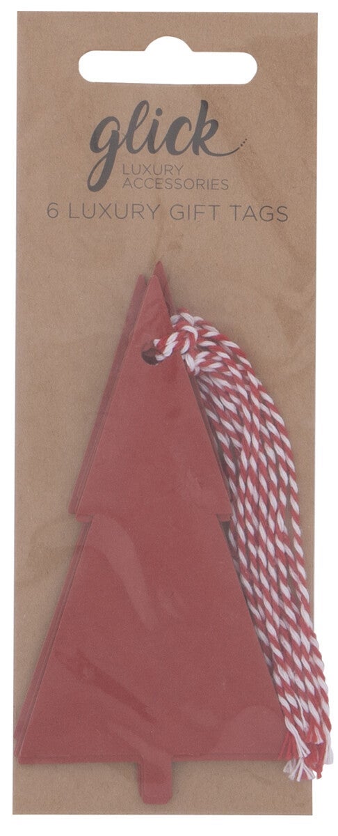 Gavemerkelapper 6pk Rød Tre