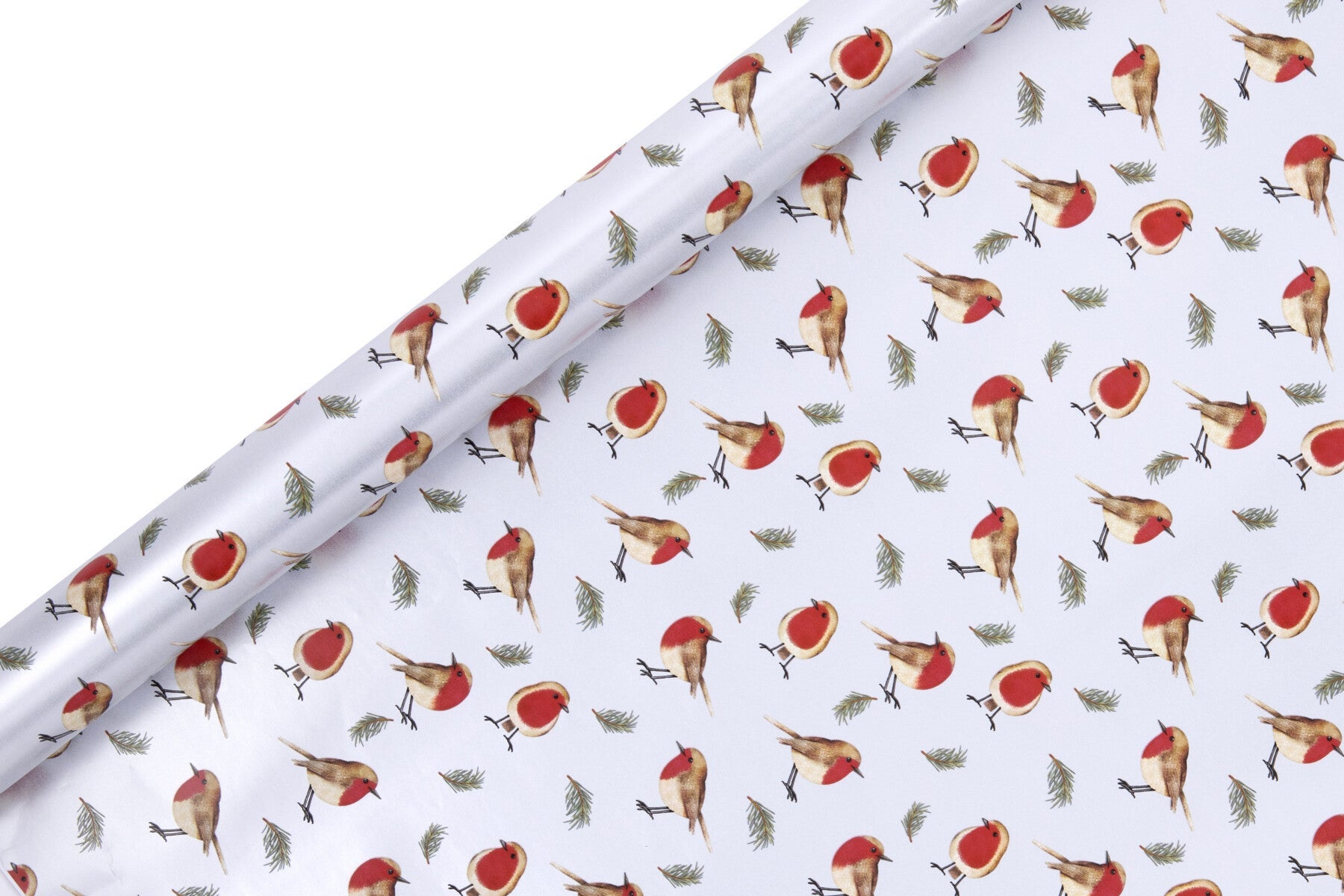 Gavepapir 4m Robins Sølv