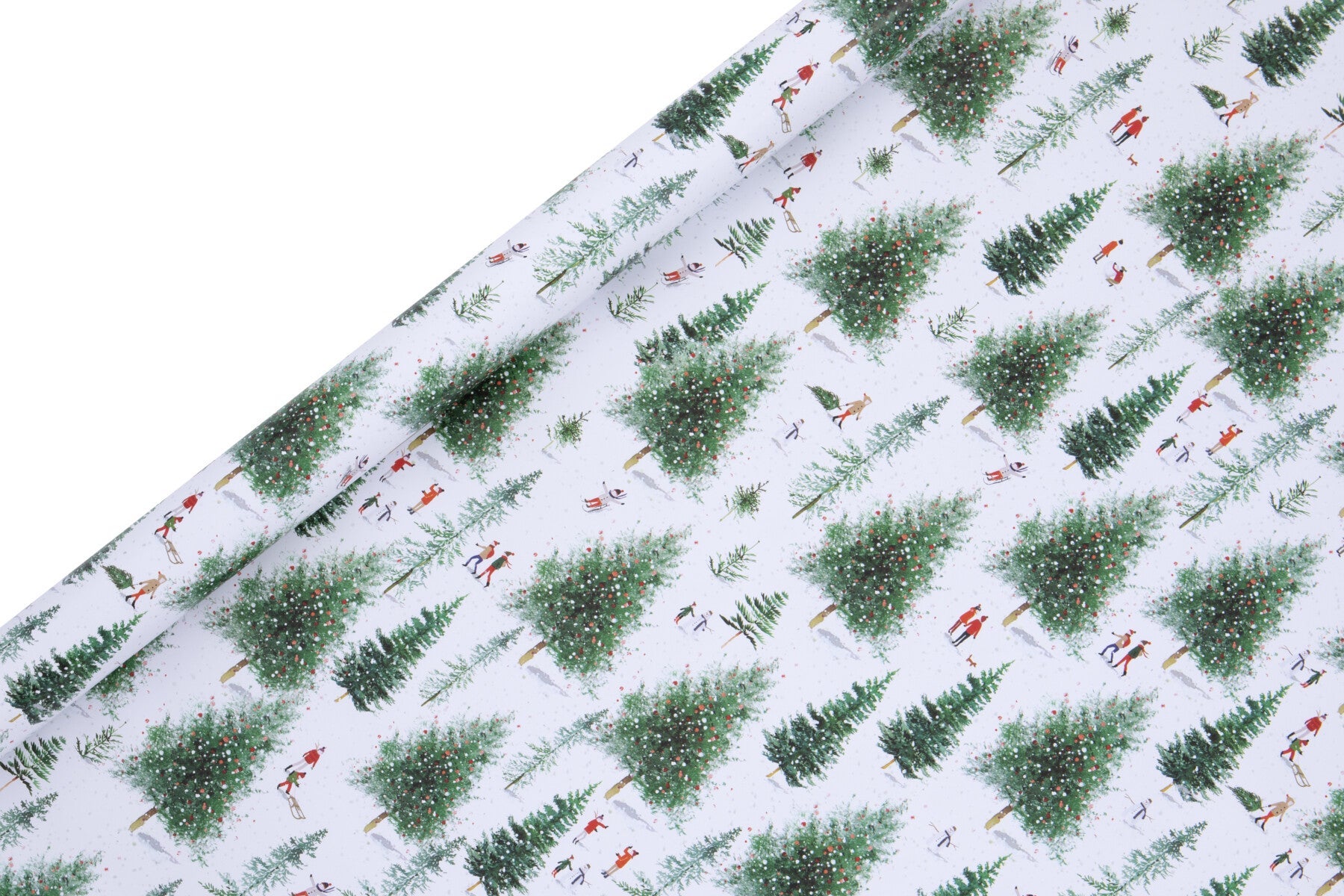 Gavepapir 4m Snowy Hillside Tree