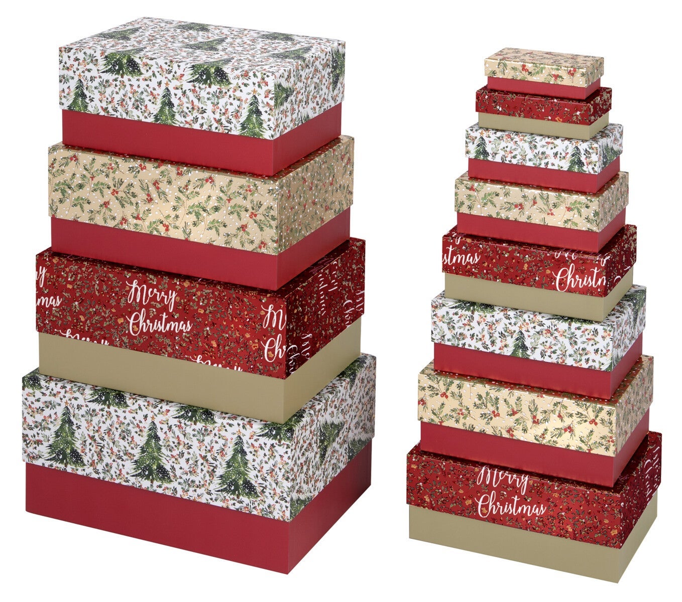 Gaveesker i sett Red Berries (12)