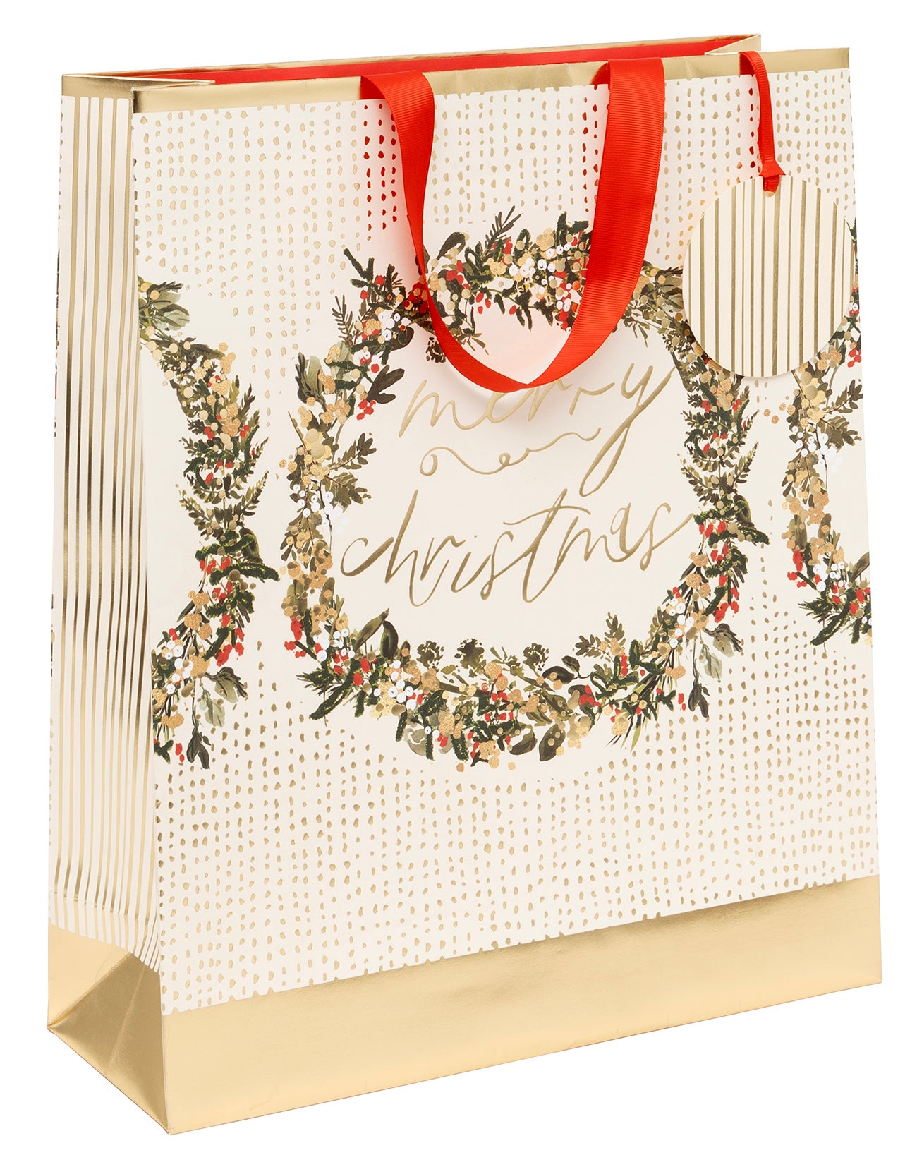 Gavepose Shopper Festive Floral Gold