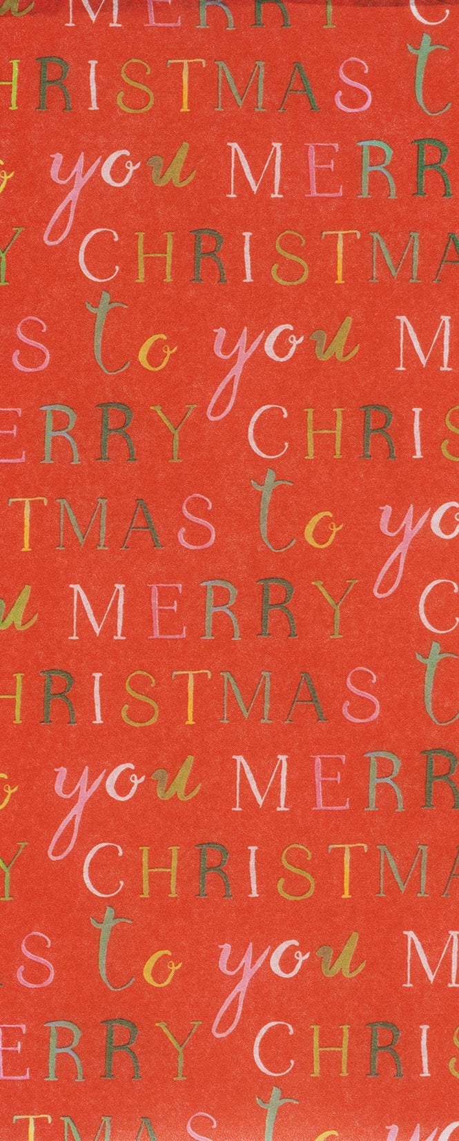 Silkepapir Exquisite Merry Christmas Red