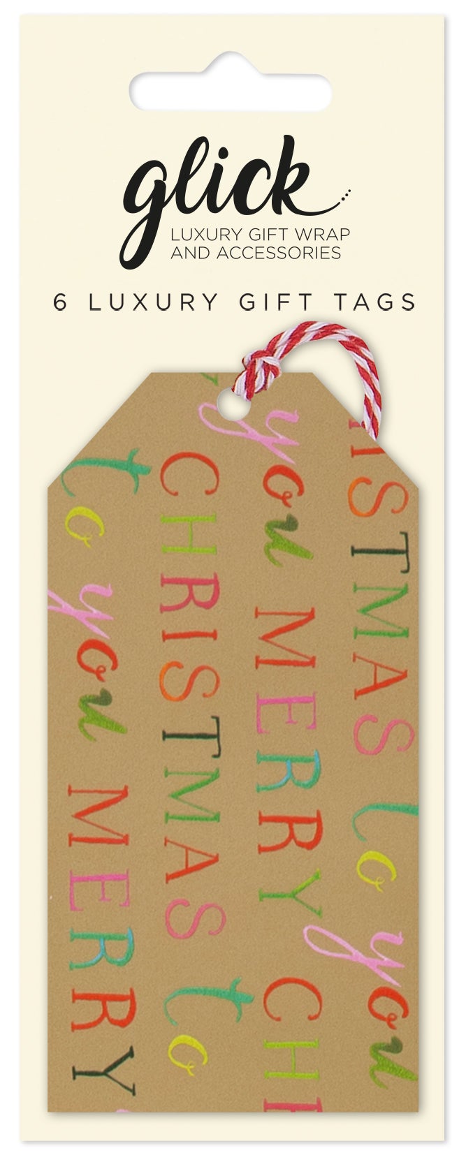 Gavemerkelapper 6pk Exquisite Christmas Gold