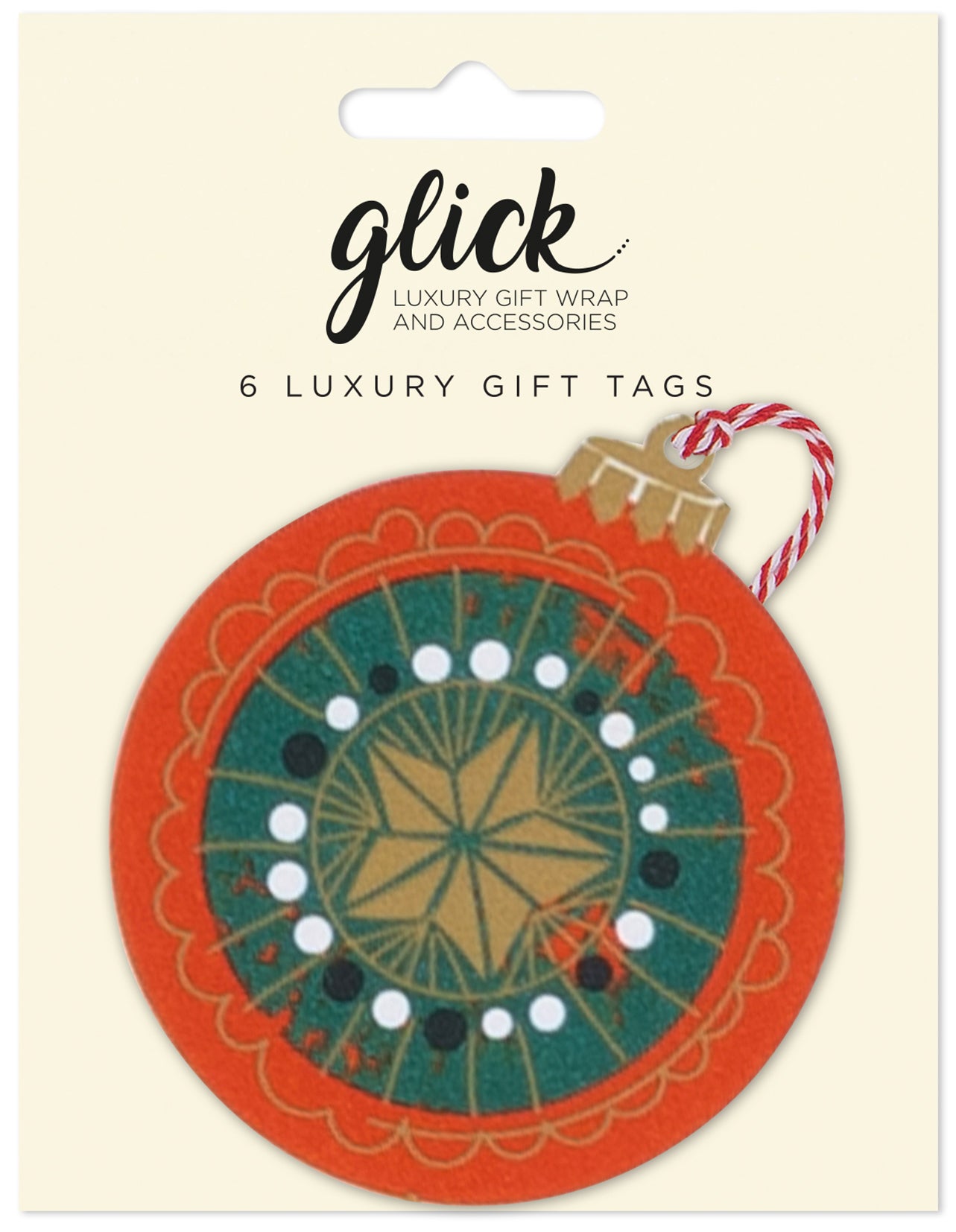 Gavemerkelapper 6pk Ornate Ornament