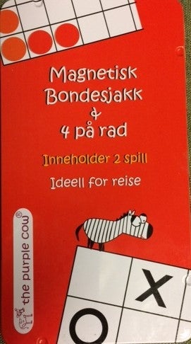 Reisespill Bondesjakk/4 På Rad Magnetisk