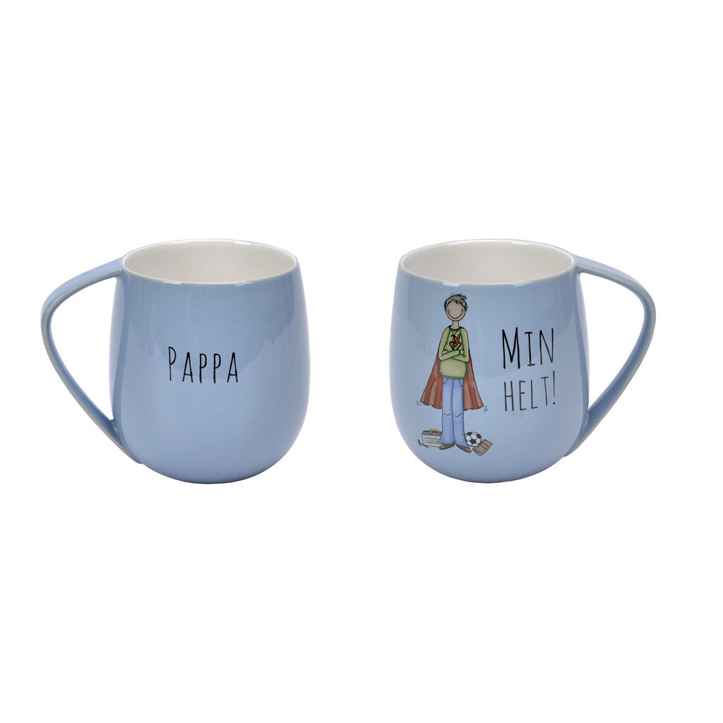Kopp Lykketegning 40 cl Pappa blå