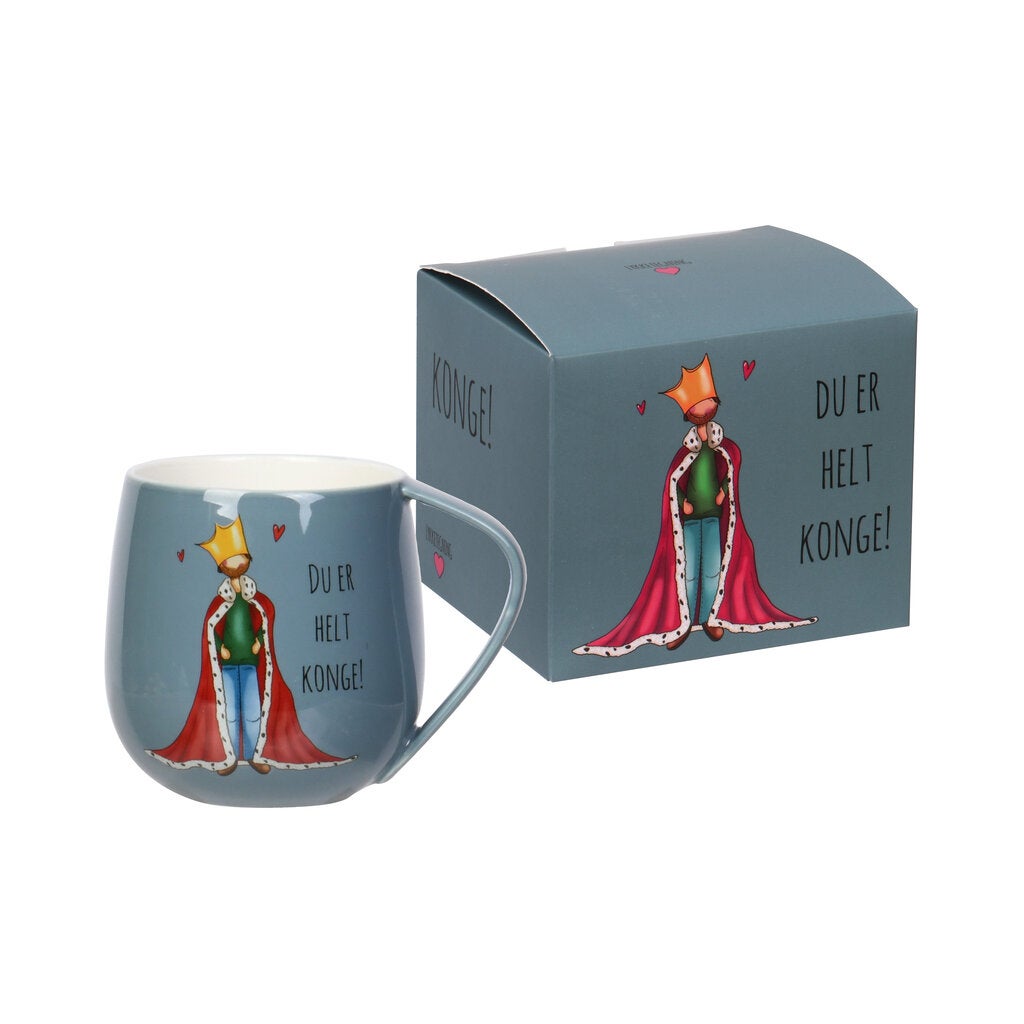 Kopp Lykketegning 40 cl Konge gråblå