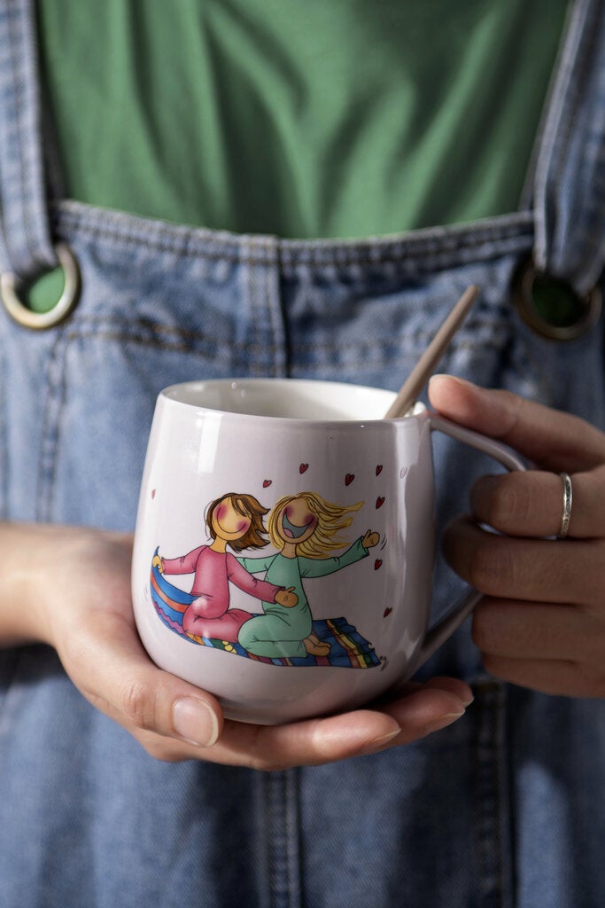 Kopp Lykketegning 40 cl Venn lilla