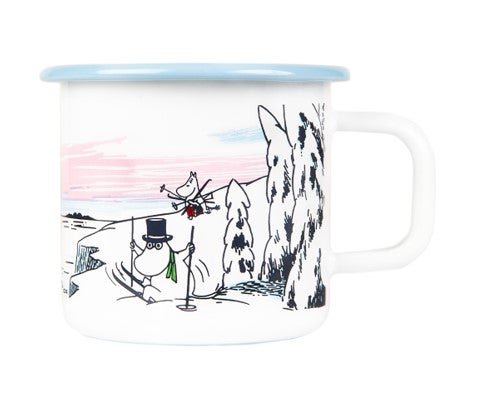 Mummikopp Emalje Wintertime 3,7 dl Hvit
