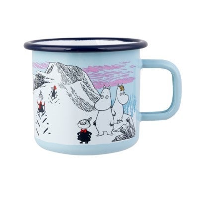 Mummikopp Emalje Norway Winter 3,7 dl Blå