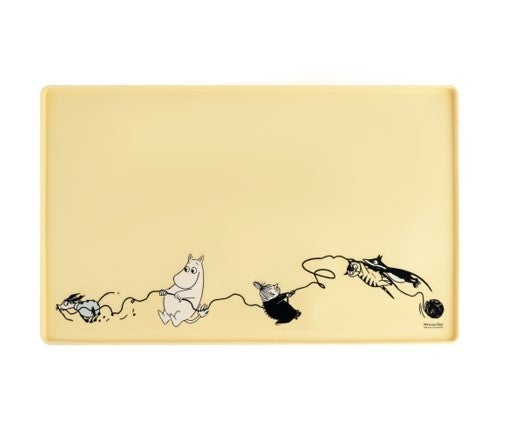 Silikonmatte til matskåler Mummi 48 x 30cm Gul