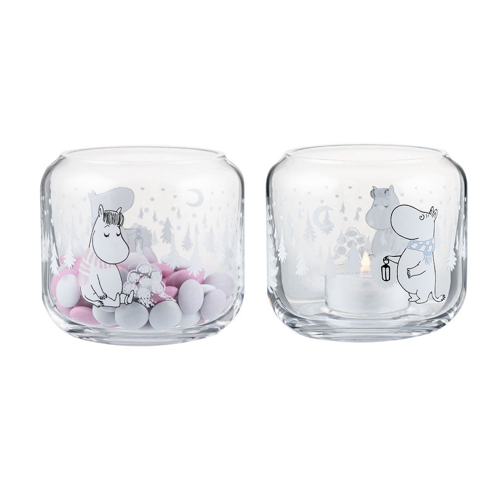 Telysholder Mummi Snøfall 9cm