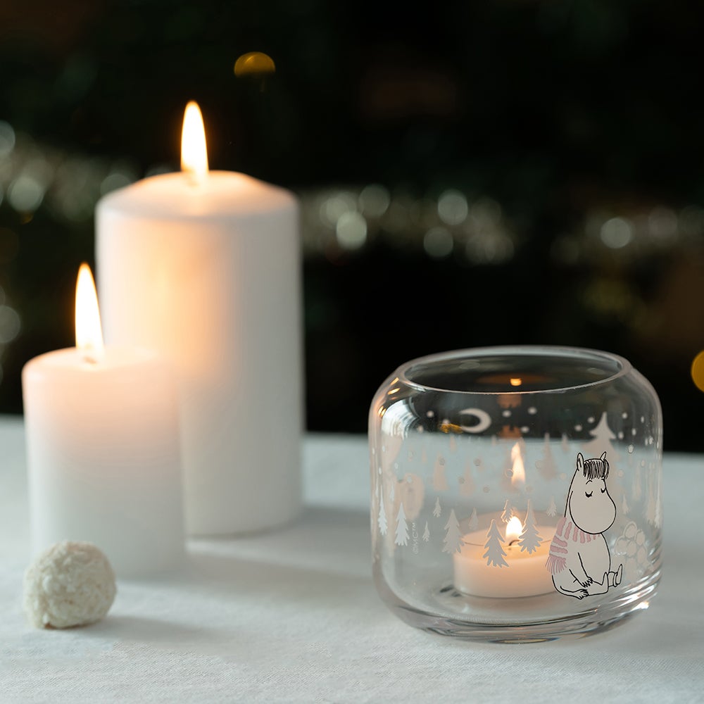 Telysholder Mummi Snøfall 9cm