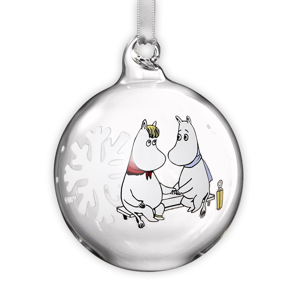 Dekorasjonskule Mummi Snøfnugg 7 cm