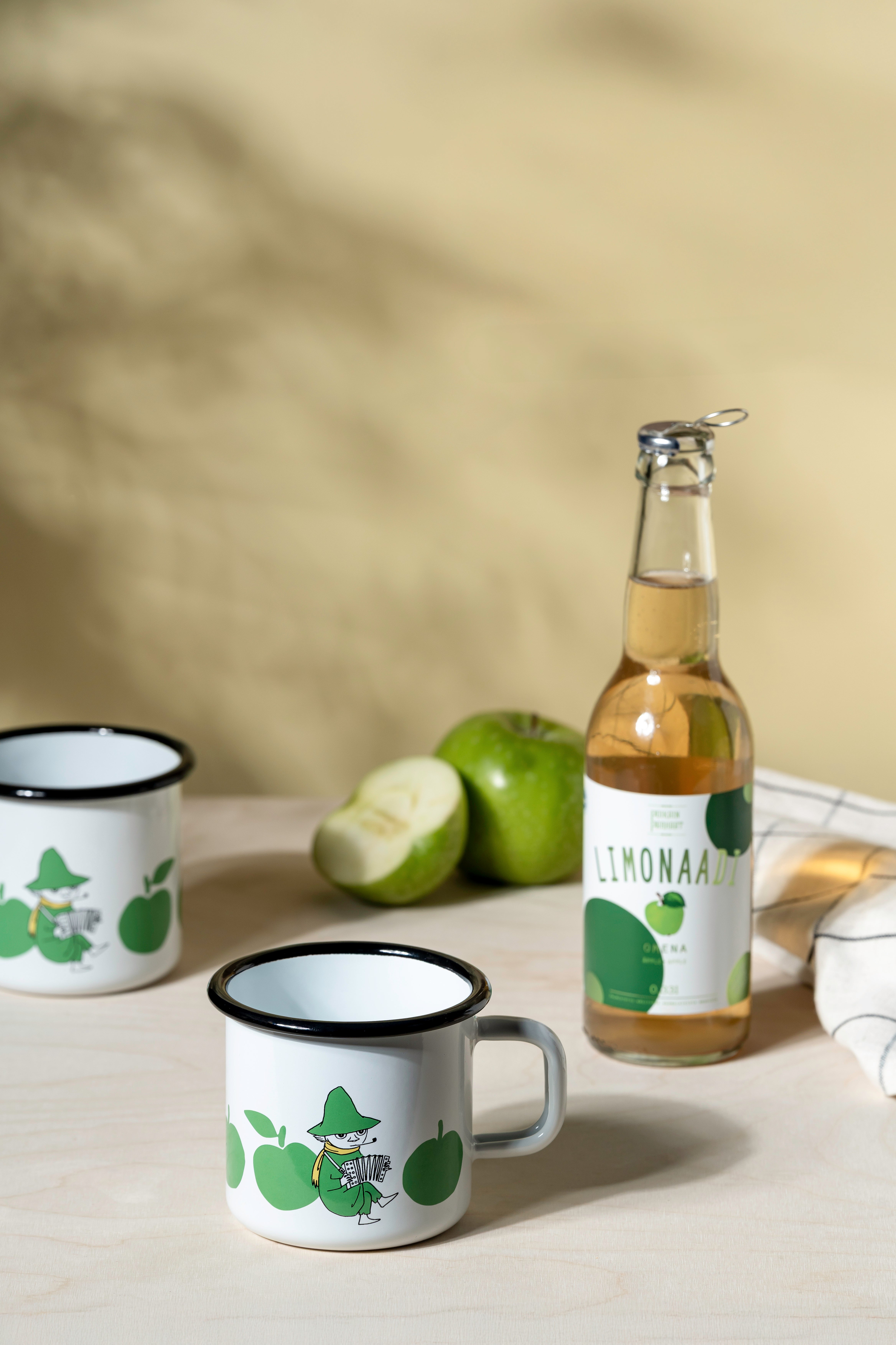 Emaljekopp Mummi Epler 3,7 dl Grønn