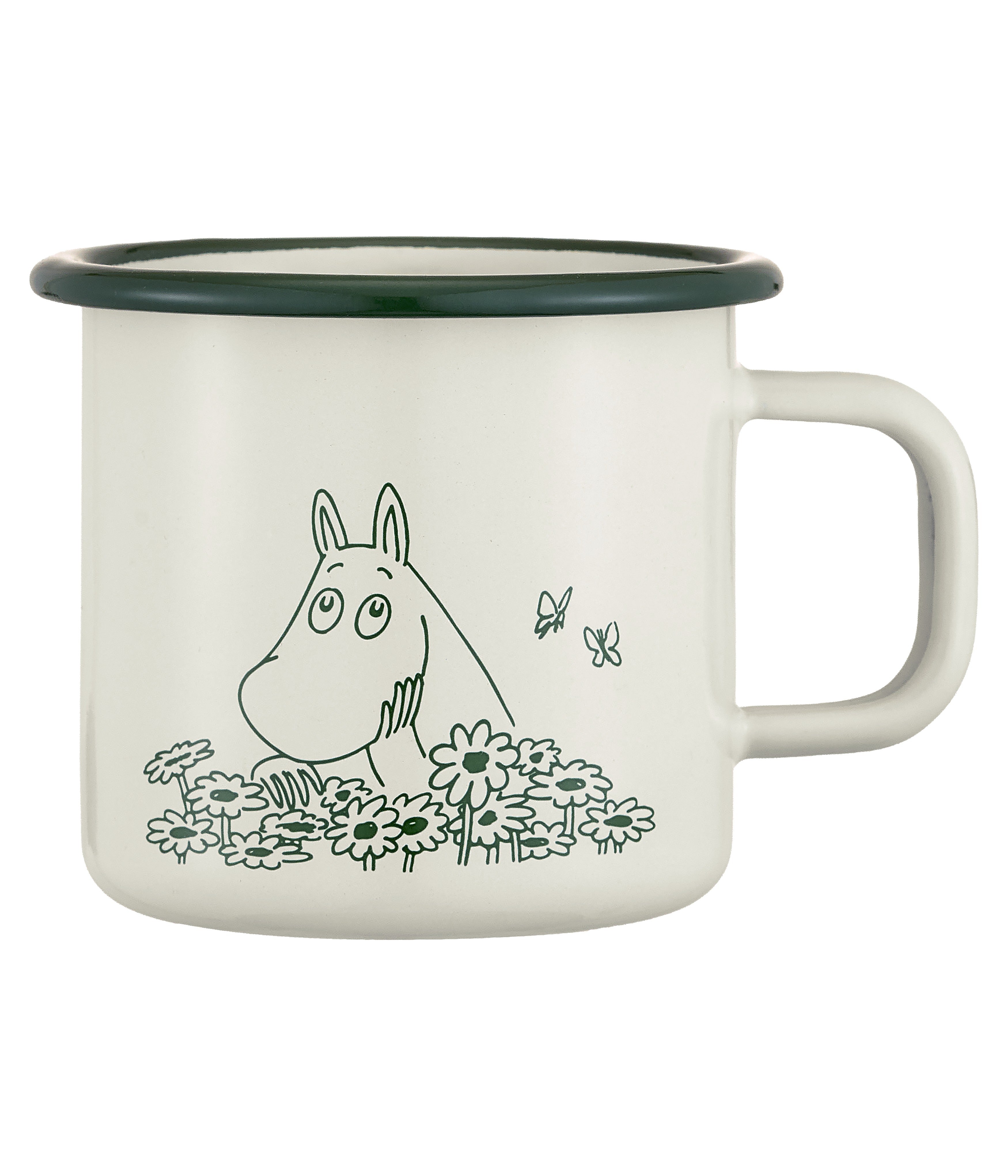 Emaljekopp Mummi Summer Crush 3,7 dl Hvit