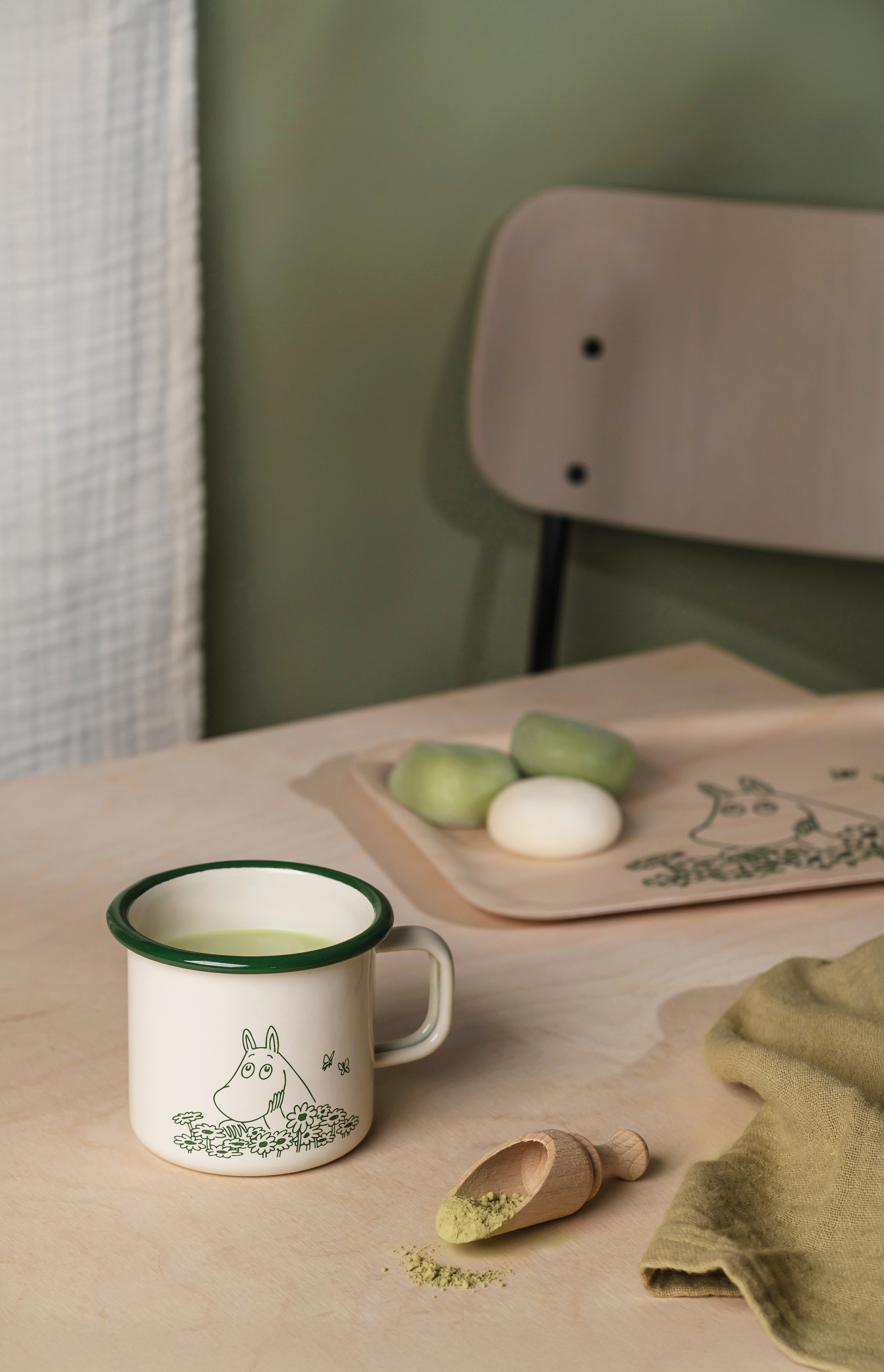 Emaljekopp Mummi Summer Crush 3,7 dl Hvit