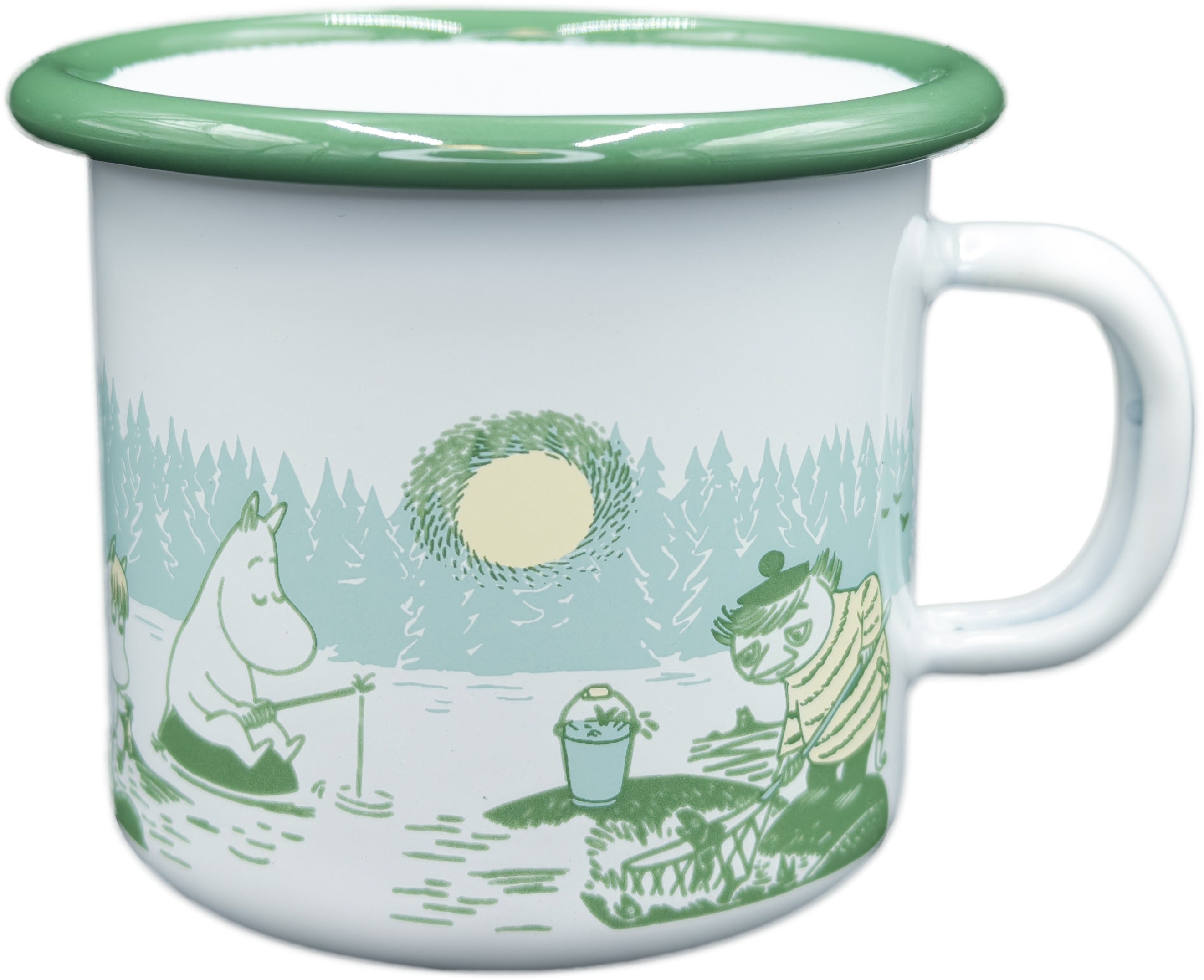Emaljekopp Mummi Sommerfiske 2,5 dl Grønn