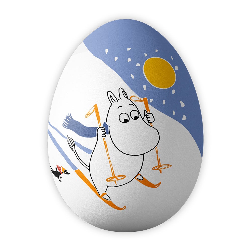 Påskeegg Mummitrollet på Ski 15 cm Blå