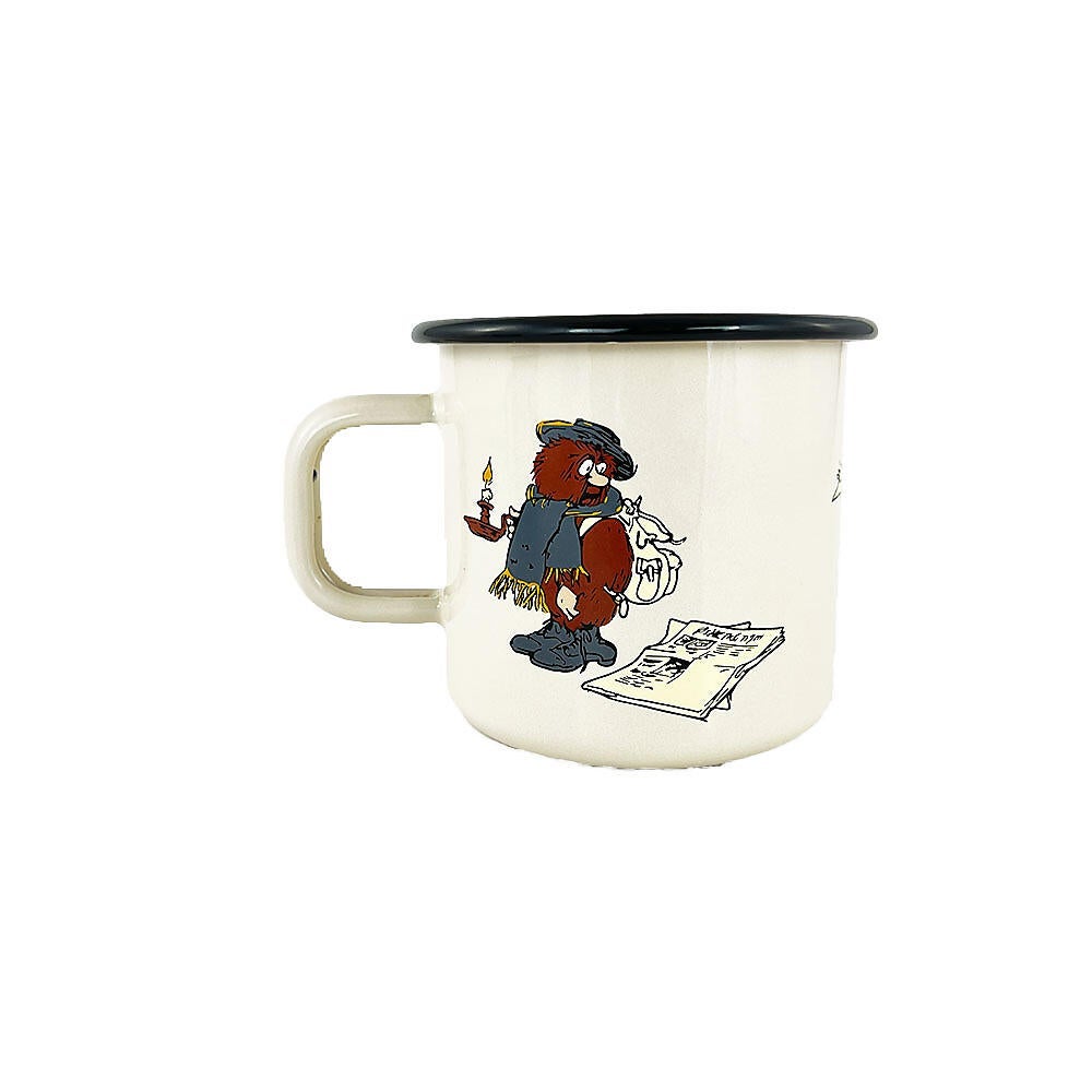 Emaljekopp Flåklypa Ludvig 3,7 dl beige