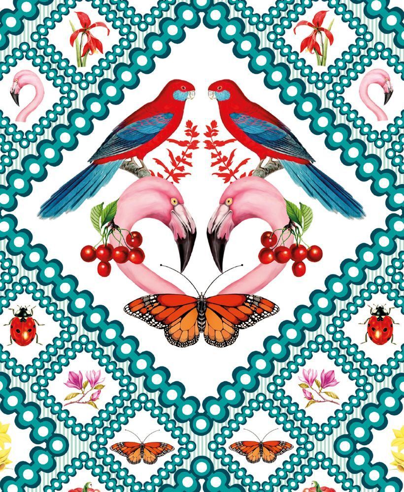 Kort Mary Katrantzou Green Grid