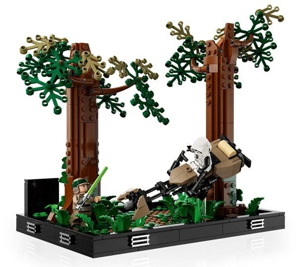 Lego Diorama med speederjakt på Endor 75353