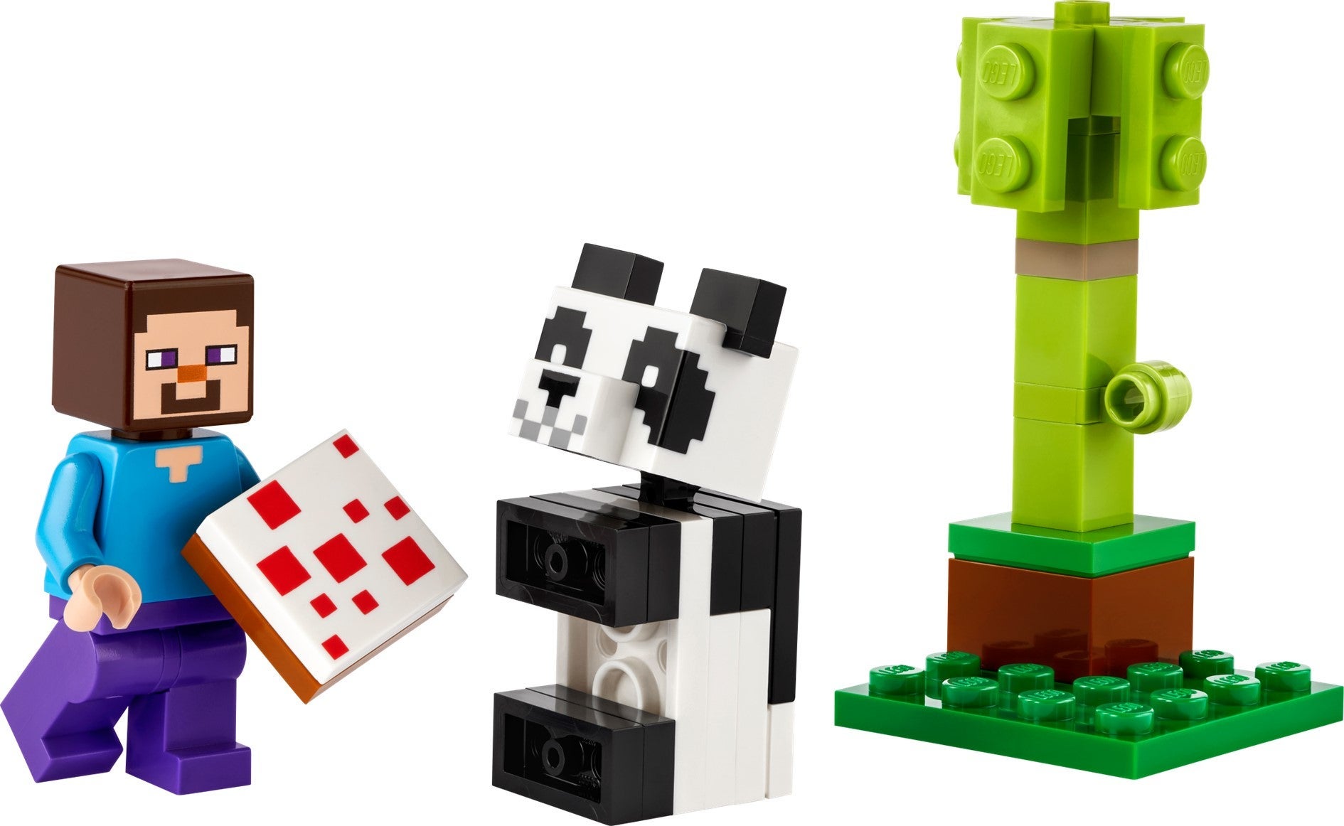 Lego Steve and Baby Panda 30672