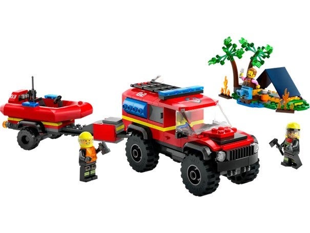 Lego Firehjulsdrevet brannbil m/redningsbåt 60412