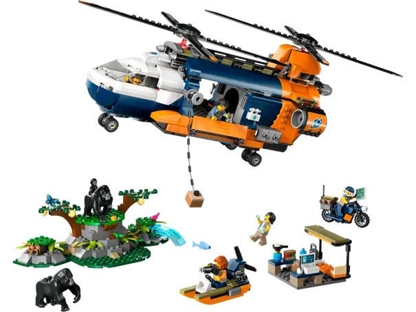 Lego Jungelutforskerens helikopter-baseleir 60437