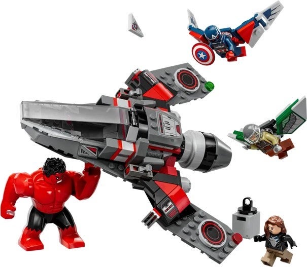 Lego Captain America i kamp mot Red Hulk 76292