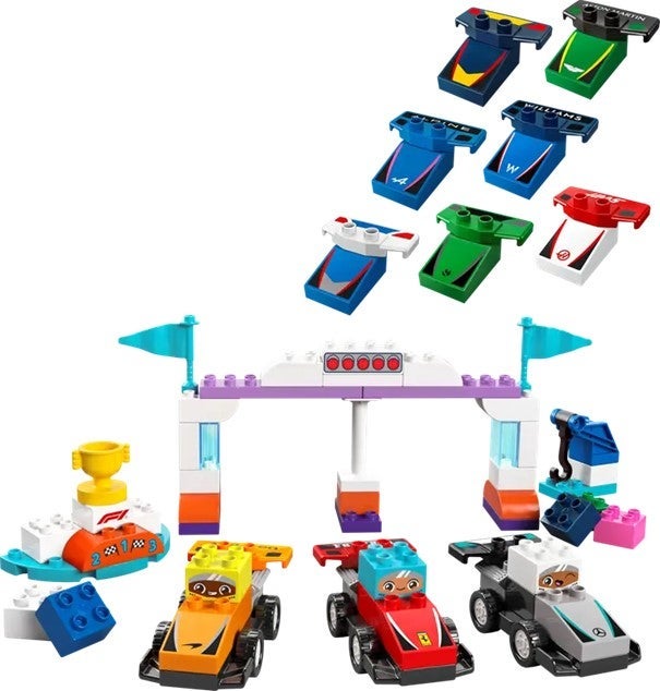 Lego F1 Team med racerbiler og sjåfører 10445